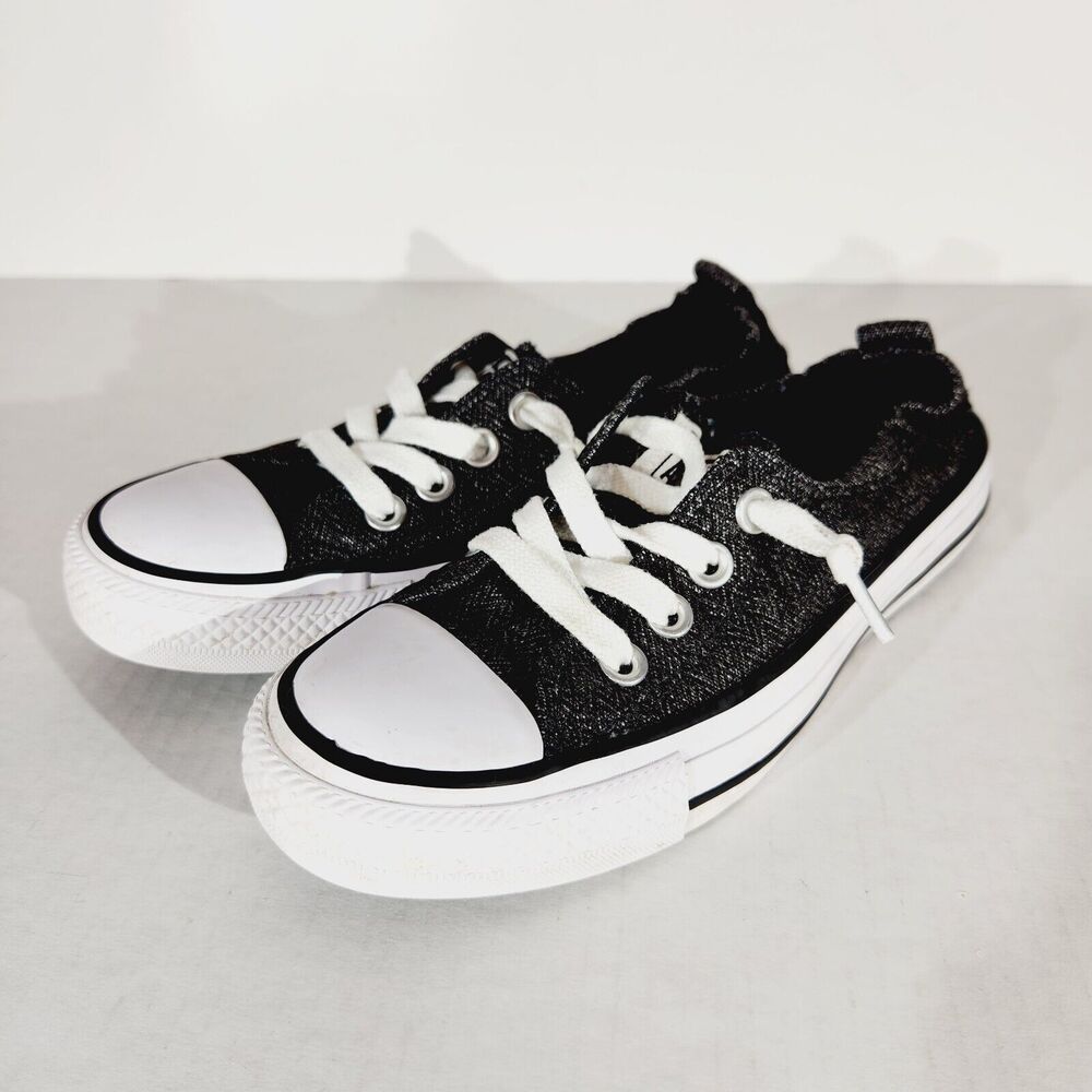 Converse Sneakers Womens Sz 5 Shoreline Slip On Gray Fabric Athletic Shoes
